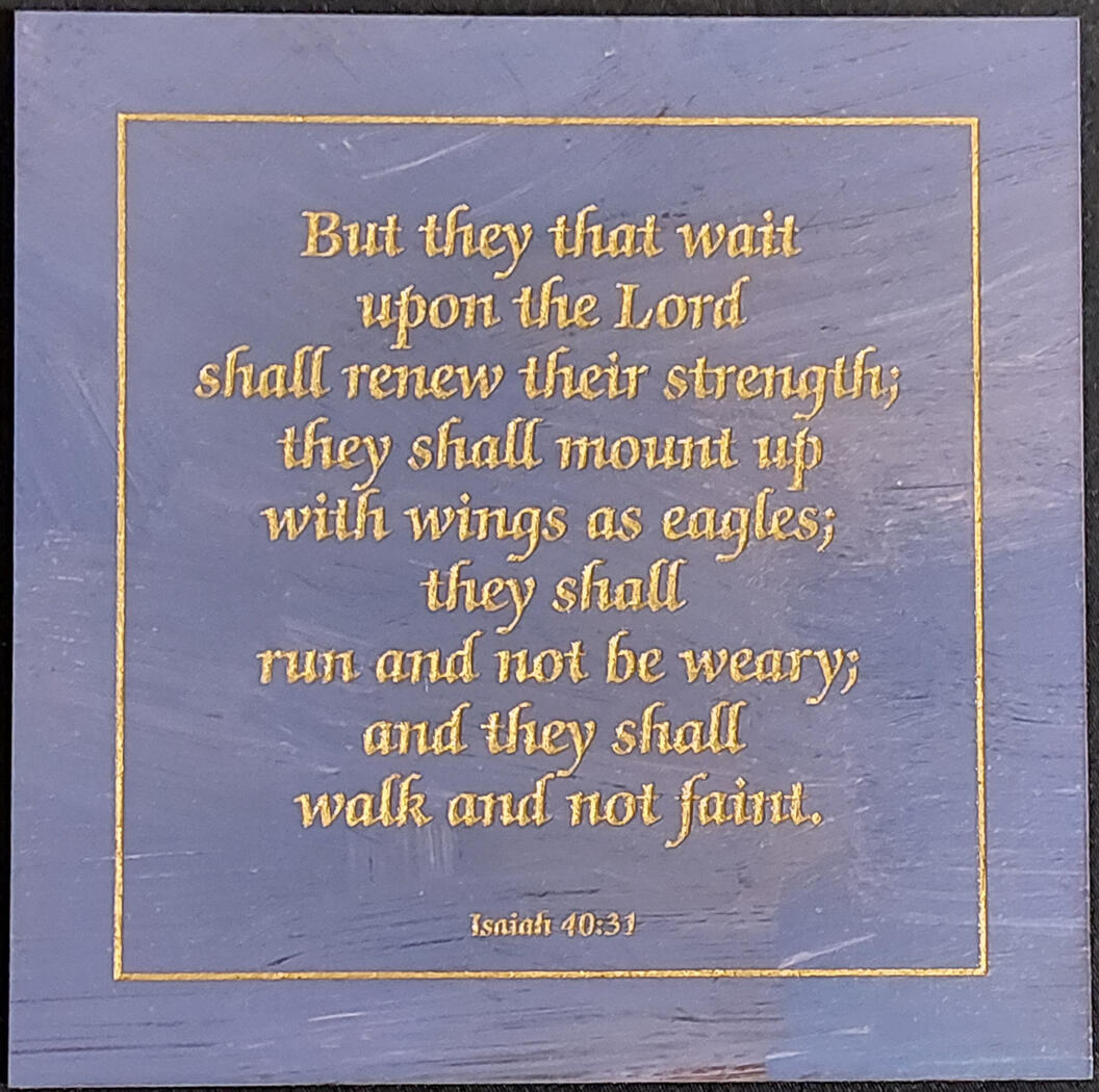 Painting &amp; engraving on black cast acrylic sheet