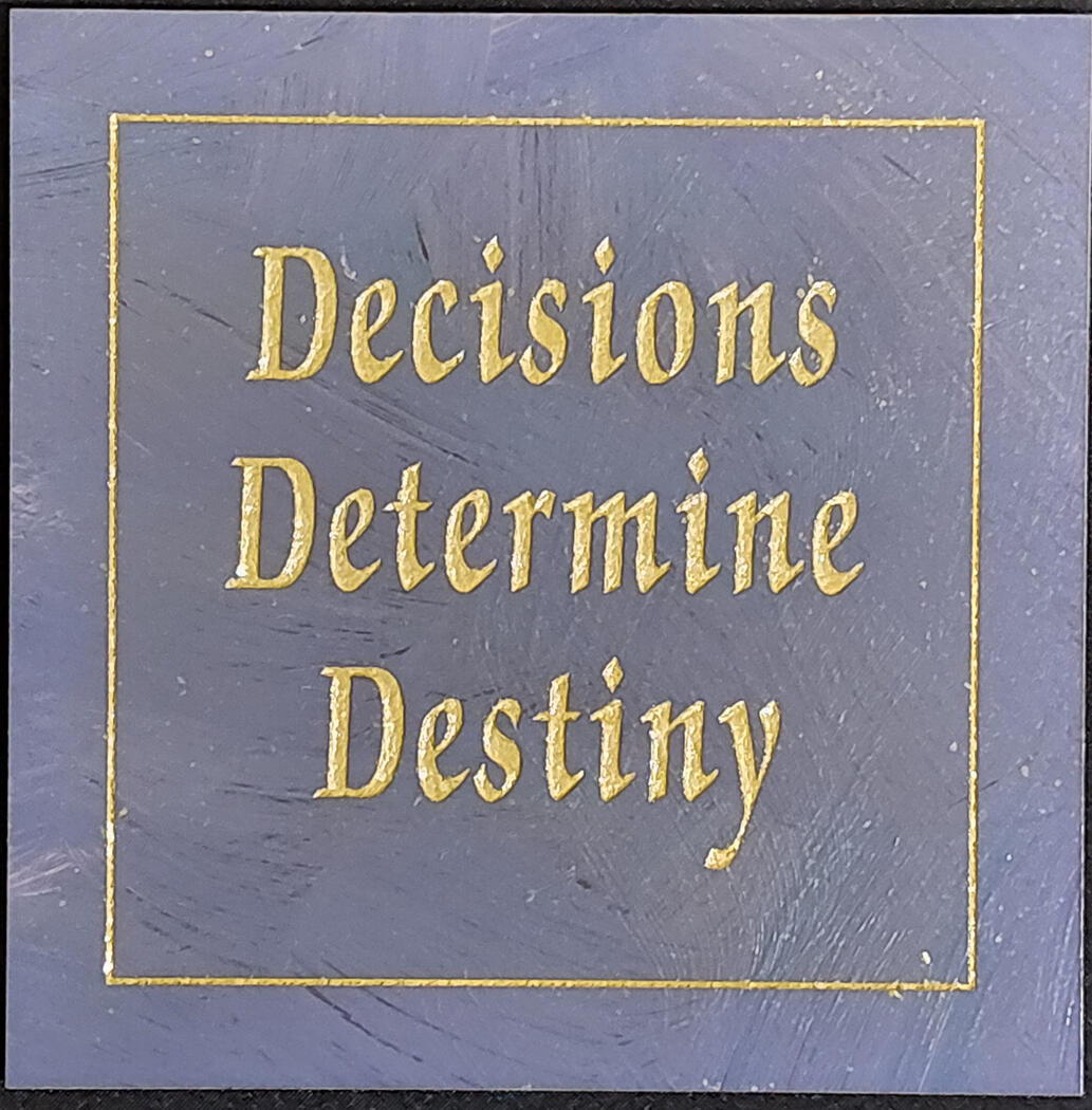 Painting &amp; engraving on black cast acrylic sheet