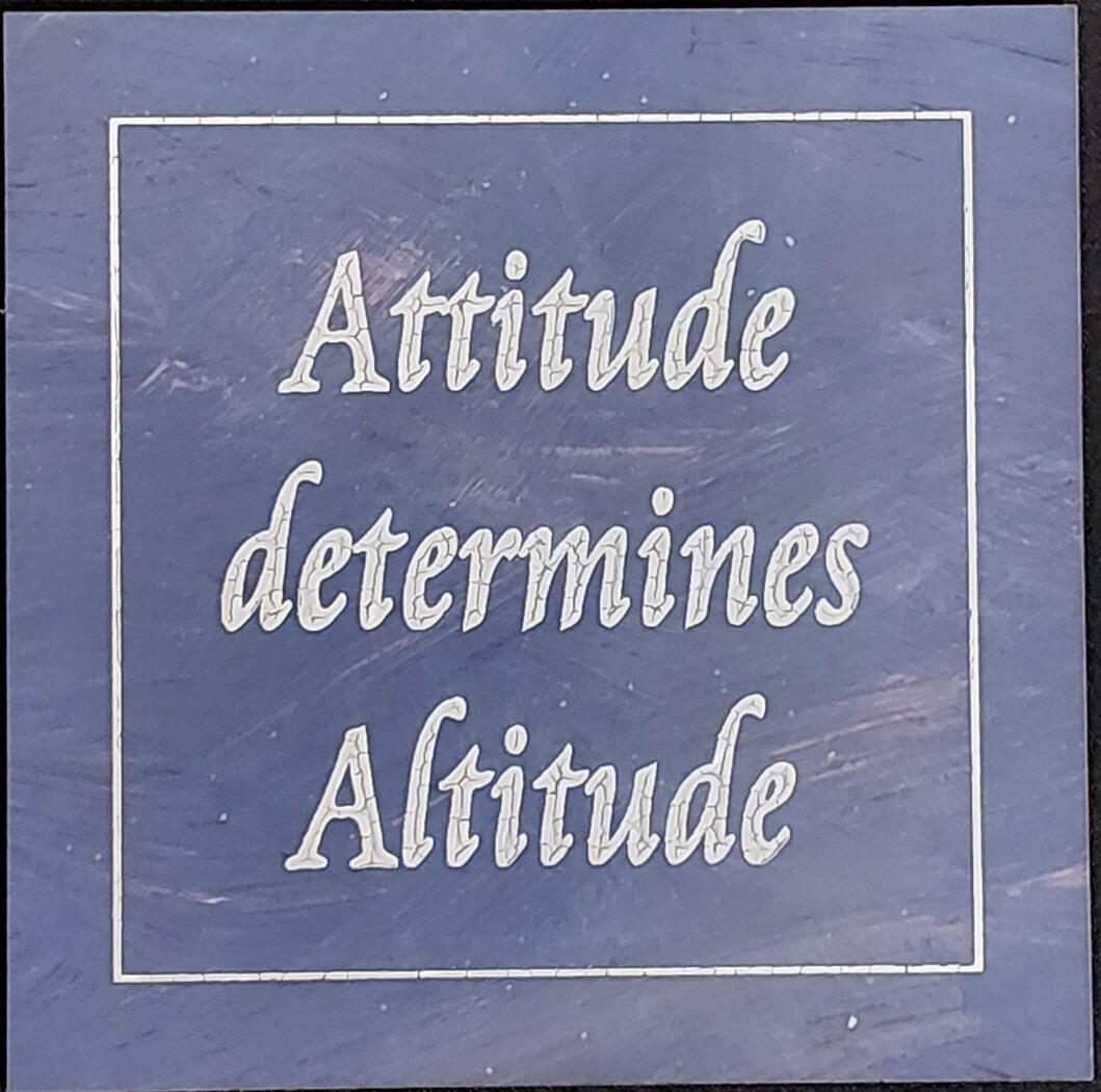 Painting &amp; engraving on black cast acrylic sheet