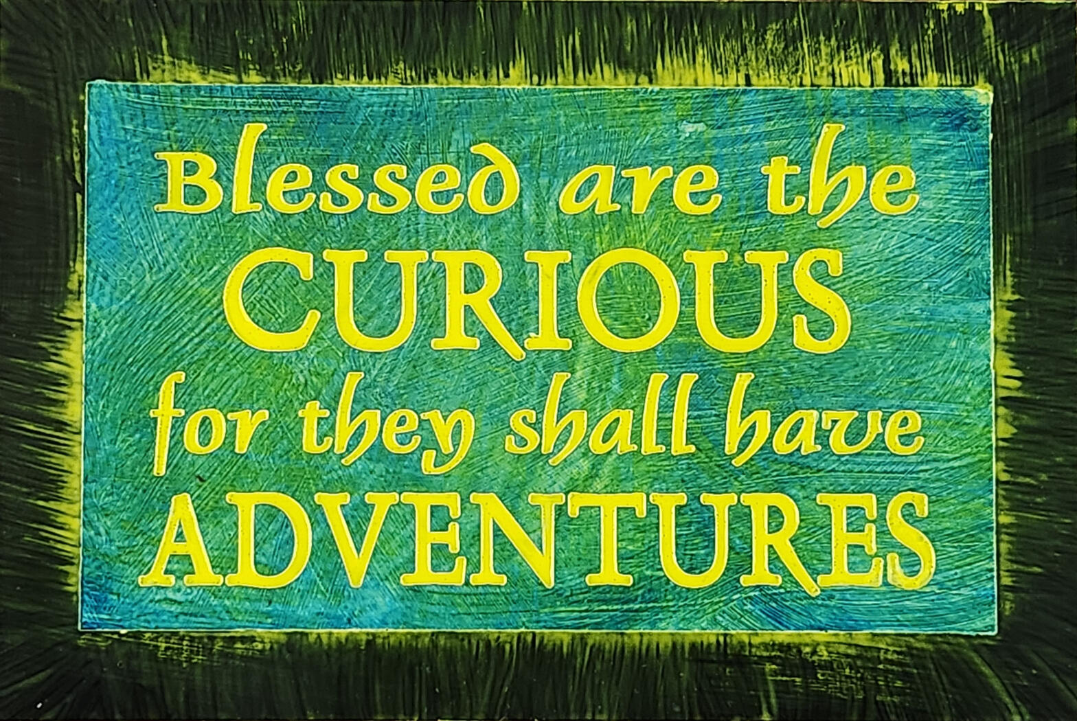 Painting &amp; engraving on black cast acrylic sheet