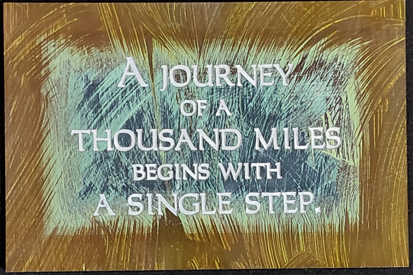 Painting &amp; engraving on black cast acrylic sheet