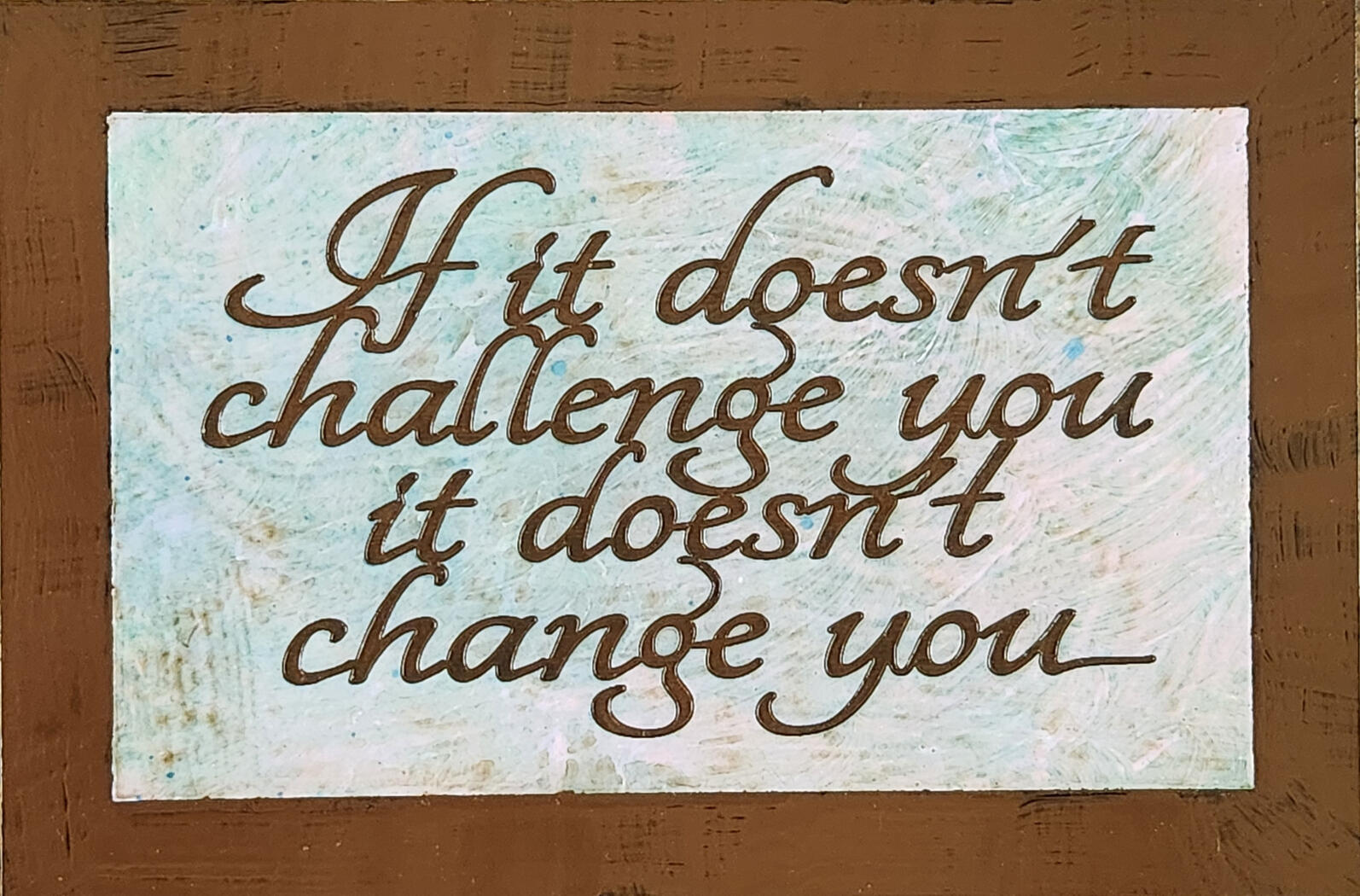 Painting &amp; engraving on black cast acrylic sheet